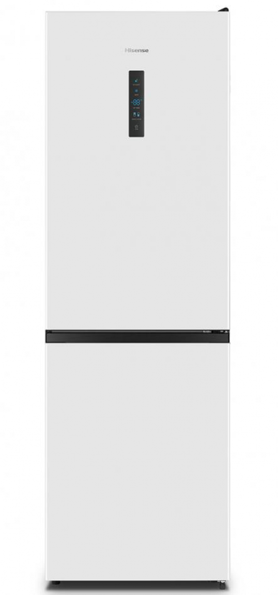 Frigorífico combi Hisense RB390N4DWD, 186 x 59.5 x 59 cm, No Frost, clase D, 194 kWh año, 36dB, 304 litros, Multi AirFlow, Inverter, reversible, display, luz LED, blanco